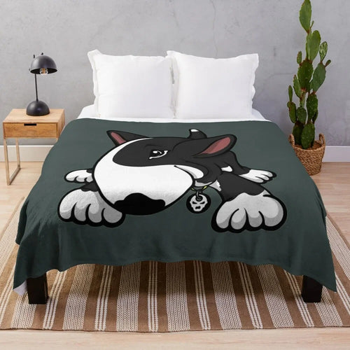 Let's Play English Bull Terrier Throw Blanket