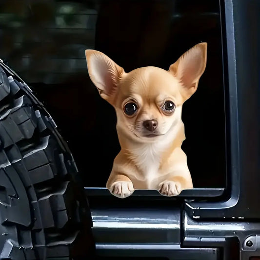 Adorable Chihuahua 3D Vinyl Sticker