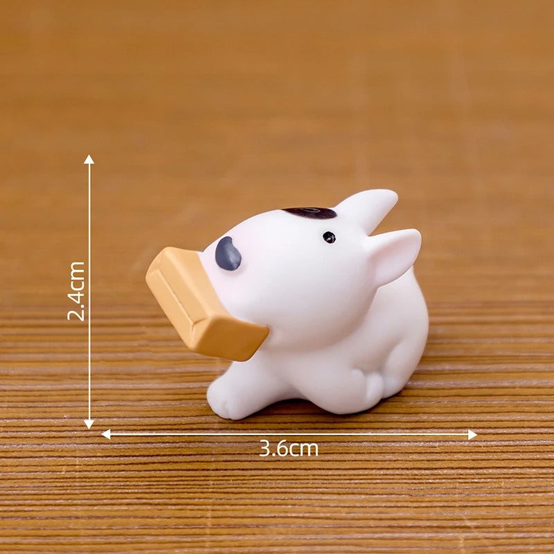 Mini Bull Terrier Dog Figurines