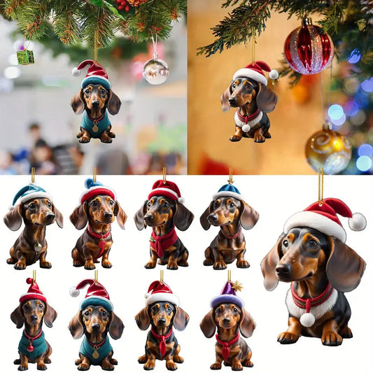 Christmas Dachshund Ornaments