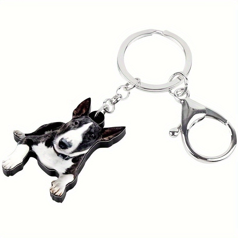 Acrylic Bull Terrier Keychain