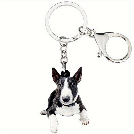 Acrylic Bull Terrier Keychain