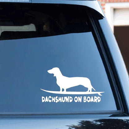 Dachshund On Board Car Sticker