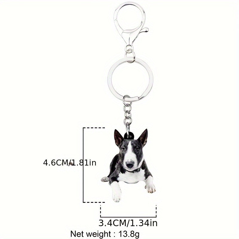 Acrylic Bull Terrier Keychain