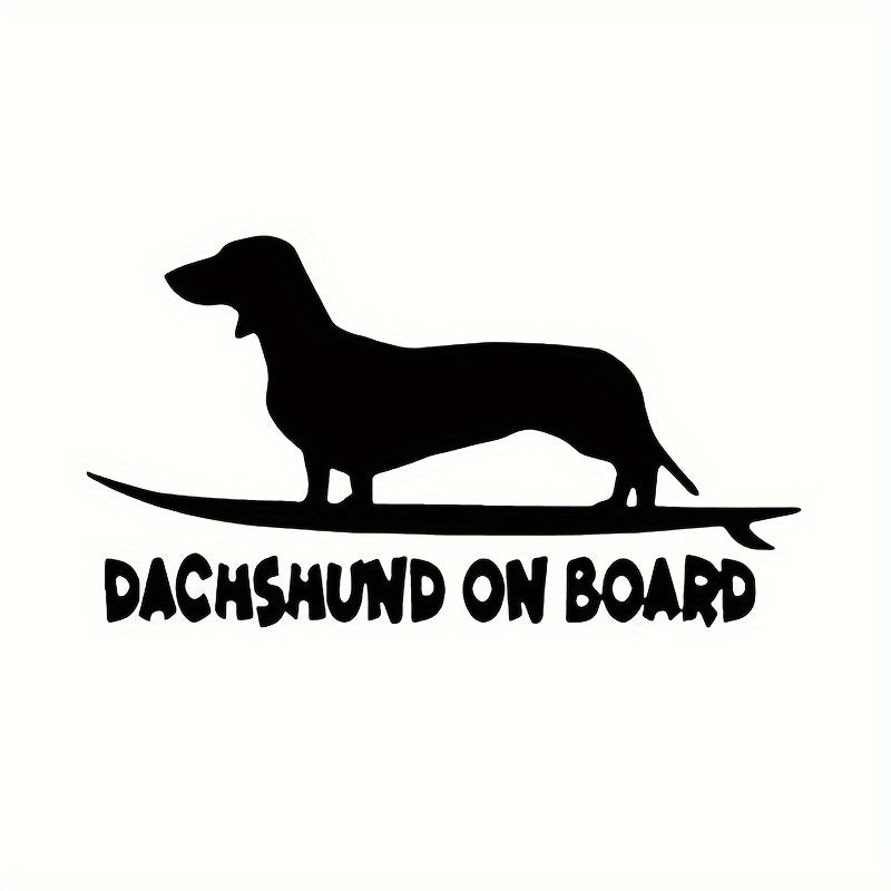 Dachshund On Board Car Sticker