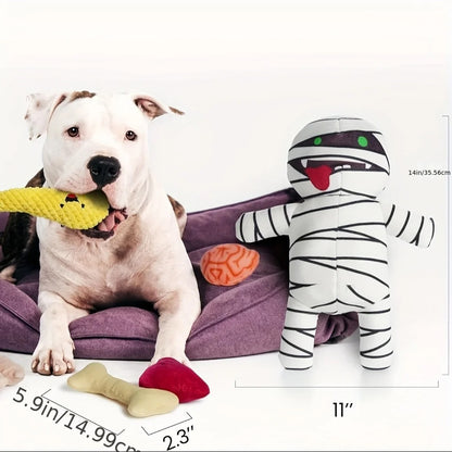 9-in-1 Stuffed Plush Squeaky Dog Toys