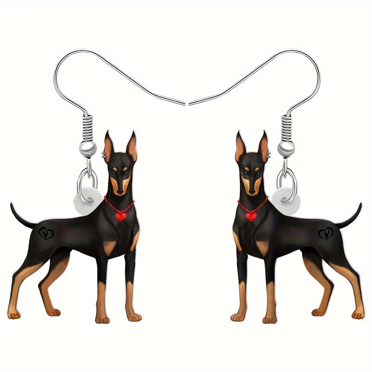 Double-Sided Acrylic Doberman Earrings