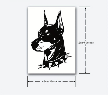 Doberman Pinscher Temporary Tattoo Sticker