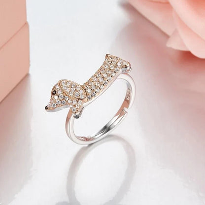 925 Sterling Silver Dachshund Ring