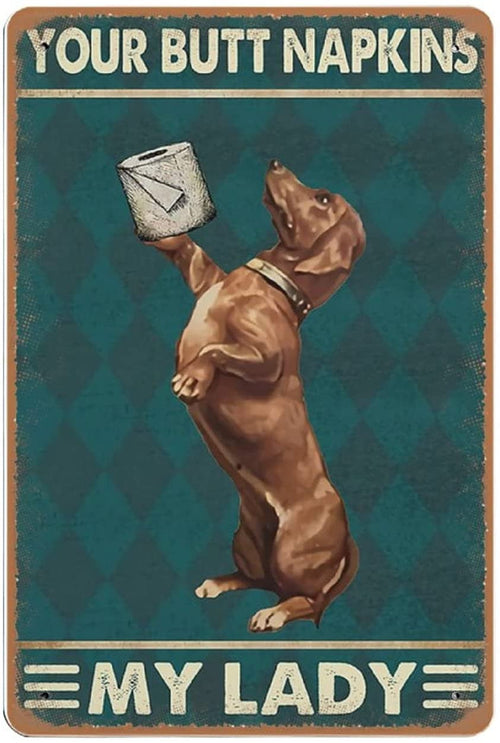 Dachshund Your Butt Napkins Wall Art