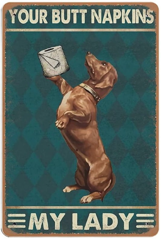 Dachshund Your Butt Napkins Wall Art