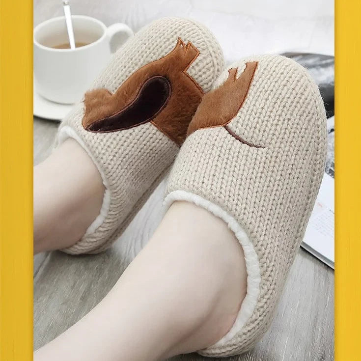 Cozy Dachshund Knit Slippers