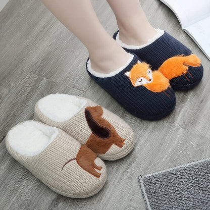 Cozy Dachshund Knit Slippers